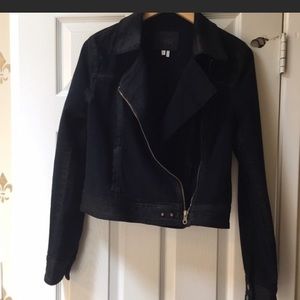 Paige black denim jacket.